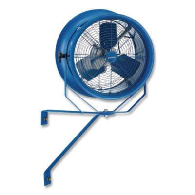 High Velocity Fan, Wall And Column Mount, 14", 1 Speed, Blue