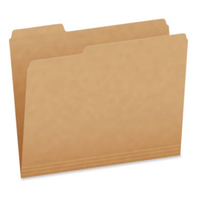 Kraft File Folders, 1/3-Cut Tabs: Assorted, Letter Size, 0.75" Expansion, Kraft, 50/Box