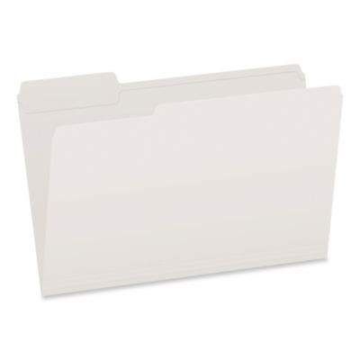 Double-Ply Reinforced Top Tab Colored File Folders, 1/3-Cut Tabs: Assorted, Legal, 0.75" Expansion, White, 100/Box