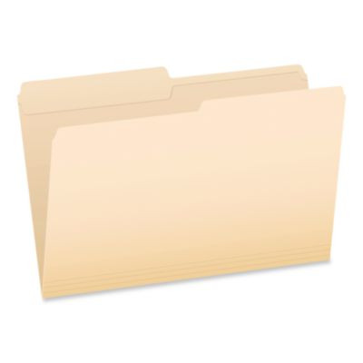 Manila File Folders, 1/2-Cut Tabs: Assorted, Legal Size, 0.75" Expansion, Manila, 100/Box