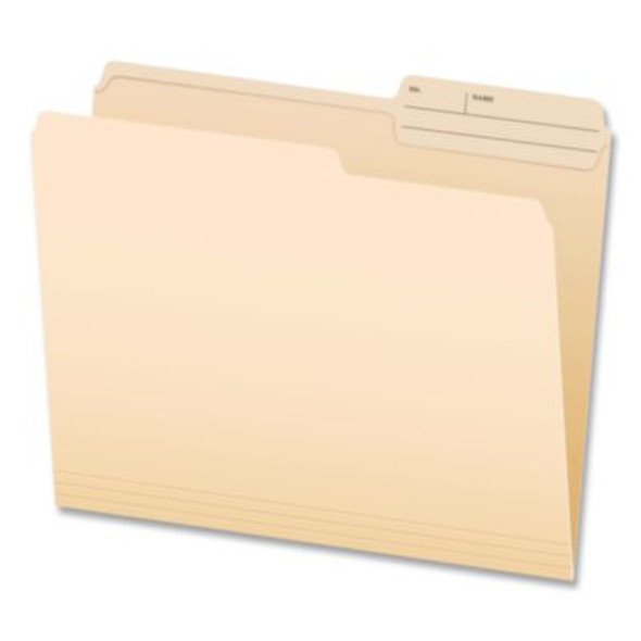 Manila File Folders, 2/5-Cut Tabs: Right, Letter Size, 0.75" Expansion, Manila, 100/Box