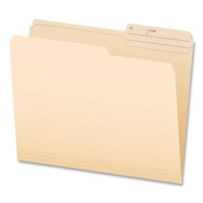 Manila File Folders, 2/5-Cut Tabs: Right, Letter Size, 0.75" Expansion, Manila, 100/Box