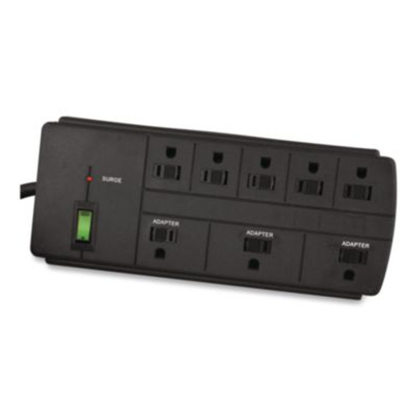 8 Outlet Surge Protector, 6 Ft Cord, 750 J, Black