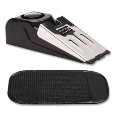 Hotel Doorstop Alarm, Wedge, Black/Silver