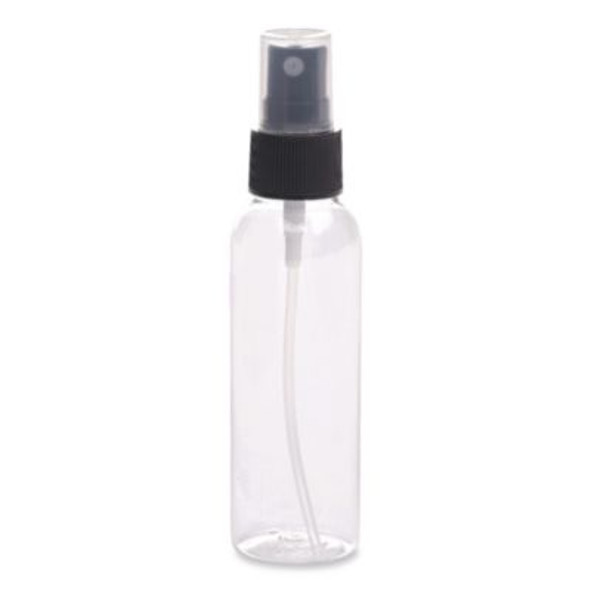 Travel Toiletry Spray Bottle, 2 Oz, Clear With Black Spray Nozzle