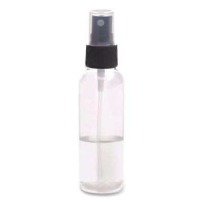 Travel Toiletry Spray Bottle, 2 Oz, Clear With Black Spray Nozzle
