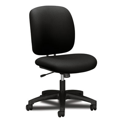Comfortask Center-Tilt Task Chair, Supports Up To 300 Lb, 17" To 22" Seat Height, Black Seat/Back, Black Base