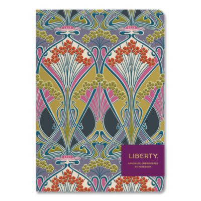 Liberty London Embroidered Cover Journal, Ianthe Bloom Artwork, Medium/College Rule, Multicolor Cover, (50) 10 x 7 Sheets