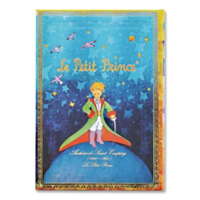 Paperblanks Hardcover Journal, Saint-Exupery Little Prince Artwork, Medium/College Rule, Multicolor Cover, (72) 10 x 7 Sheets