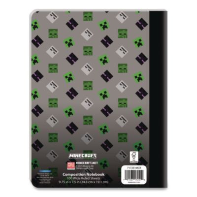 Licensed Composition Book, Minecraft, Wide/Legal Rule, Multicolor Cover, (100) 9.75 x 7.5 Sheets