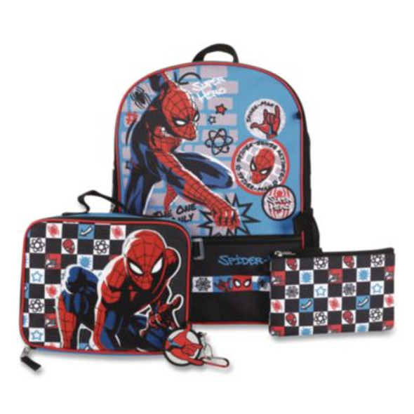 Spiderman Kids 5-Piece Backpack Set, 16", Multicolor