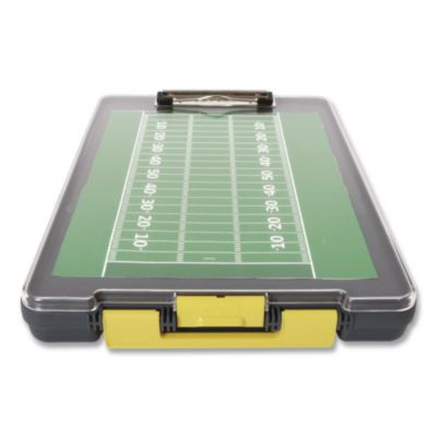 Clearview Clipcase Storage Clipboard, 0.35" Clip Capacity, Holds 8.87 x 12.25 Sheets, Gray/Yellow