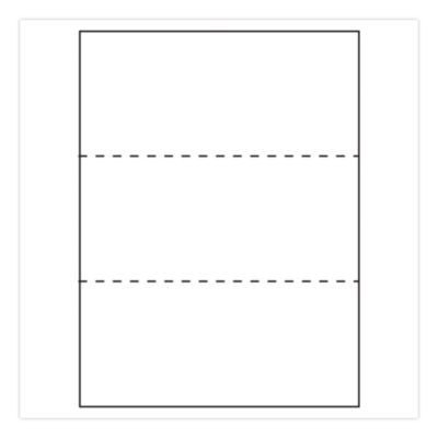 Perforated Laser Cut Sheets With Colorlok, 92 Bright, Perforated Every 3.67", 20 Lb Bond Weight, 8.5 x 11, White, 500/Ream