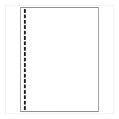 Punched Laser Cut Sheets, 92 Bright, Side: 19-Hole, 20 Lb Bond Weight, 8.5 x 11, White, 500 Sheets/Ream, 5 Reams/Carton