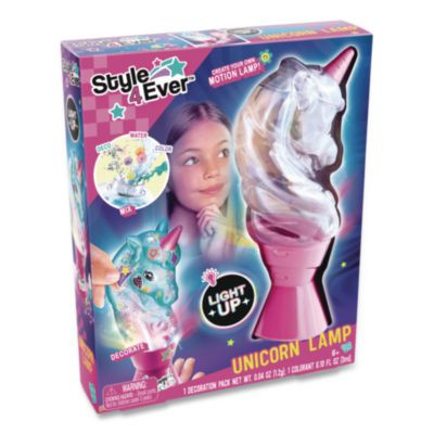 Unicorn Moon Lamp Creator Kit With Beads, Stickers, Colorant, Confetti And Glitter, Ages 8 And Up