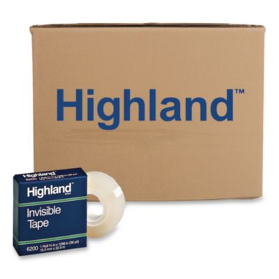 Invisible Permanent Mending Tape, 1" Core, 0.75" x 36 Yds, Clear, 144 Rolls/Carton