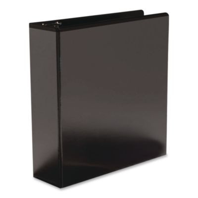 Round Ring View Binder, 3 Rings, 3" Capacity, 11 x 8.5, Black, 6/Carton