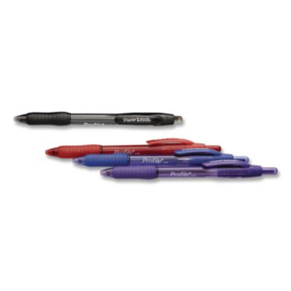 Profile Ballpoint Pen, Retractable, Bold 1.4 Mm, Assorted Ink And Barrel Colors, 4/Pack