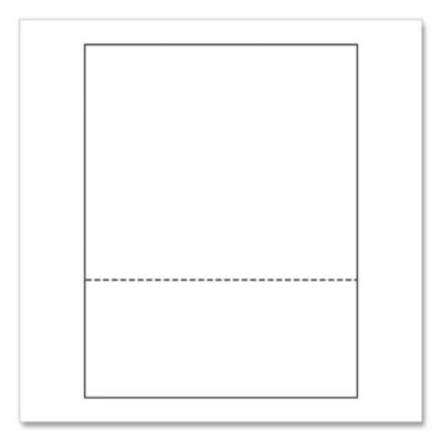 Perforated Paper, 92 Bright, Perforated 3.67 From Bottom, 24 Lb Bond Weight, 8.5 x 11, White, 500 Sheets/Ream, 5 Reams/Carton