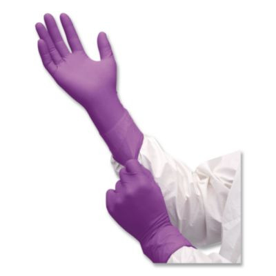 Polaris Nitrile Exam Gloves, Aql 0.65, X-Large, 7.5 Mil Thick, 12" Long, Dark Magenta, 50/Box, 10 Boxes/Carton