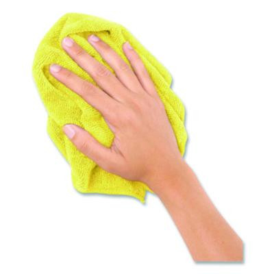 Microfiber Cleaning Cloths, 12 x 12, Yellow, 12/Pack