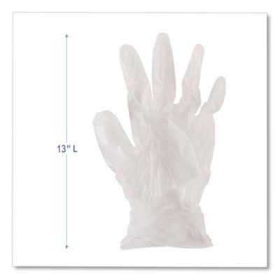 General Purpose Vinyl Gloves, Powder-Free, Xx-Large, 2.6 Mil Thick, 9.5" Long, Clear, 100/Box