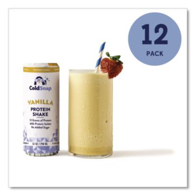 Vanilla Protein Shake Pod, 8.1 Oz, Single Serve Pods For Coldsnap Machine, 12/Carton