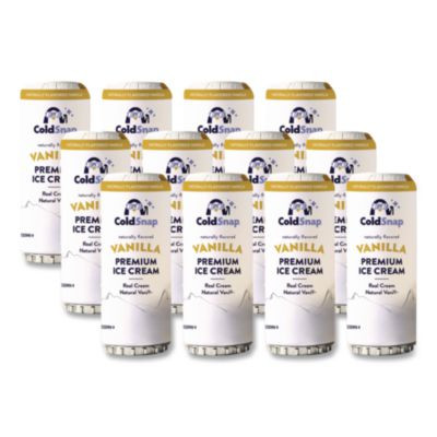 Ice Cream Pod, Vanilla, 5.2 Oz Single Serve Pod For Coldsnap Machine, 12/Carton