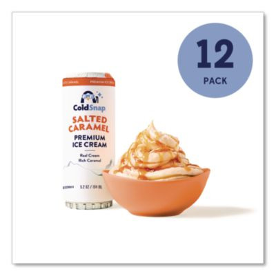 Ice Cream Pod, Salted Caramel, 5.2 Oz Single Serve Pod For Coldsnap Machine, 12/Carton
