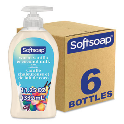 Liquid Hand Soap Pumps, Vanilla And Coconut, 11.25 Oz, 6/Carton