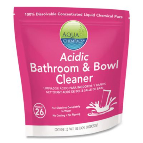 Acidic Bathroom And Bowl Cleaner, Lavender Scent, 4 g Packets, 12 Packets/Bag With 1 Qt Spray Bottle