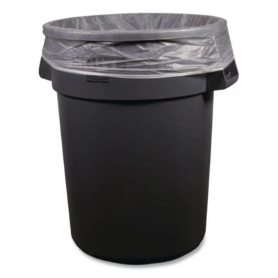 Linear Low-Density Can Liners, 45 Gal, 3 Mil, 40" x 48", Clear, 75/Carton