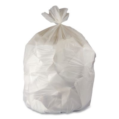 Linear Low-Density Can Liners, 45 Gal, 3 Mil, 40" x 48", Clear, 75/Carton