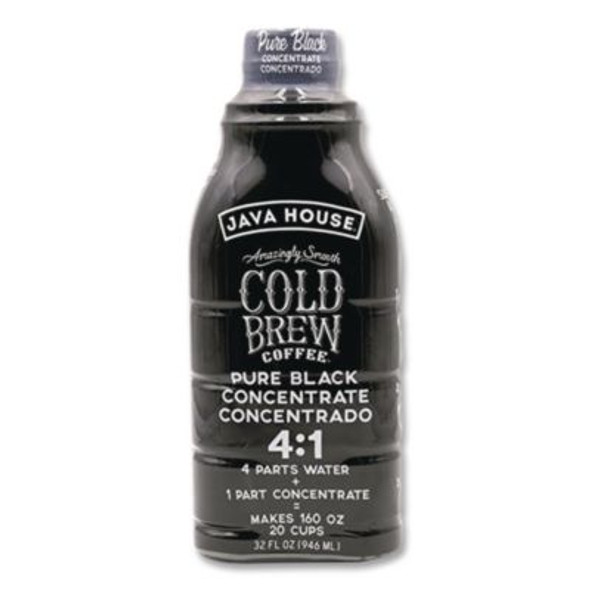 Cold Brew Coffee Concentrate, Pure Black, 32 Oz Bottle