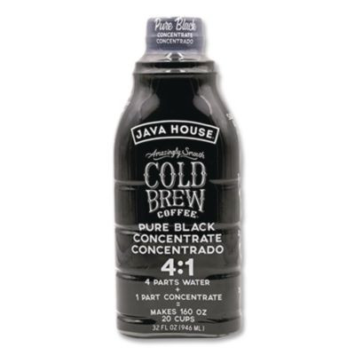 Cold Brew Coffee Concentrate, Pure Black, 32 Oz Bottle