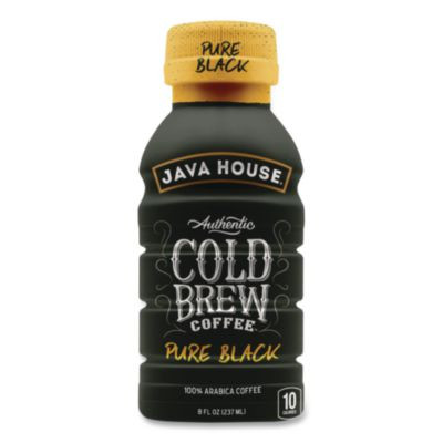 Cold Brew Coffee, Pure Black, 8 Oz Bottle, 24/Carton