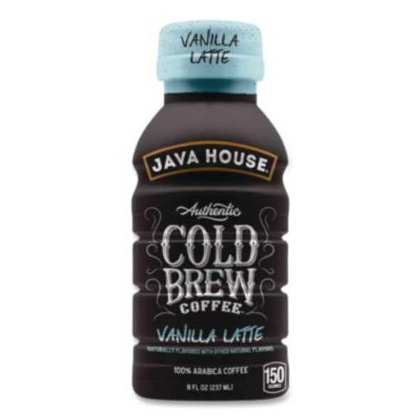 Cold Brew Coffee, Vanilla Latte, 8 Oz Bottle, 24/Carton