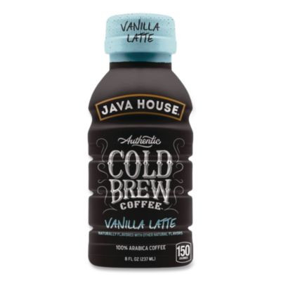 Cold Brew Coffee, Vanilla Latte, 8 Oz Bottle, 24/Carton