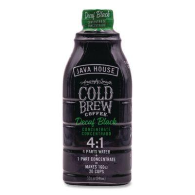 Cold Brew Coffee Concentrate, Decaf Black, 32 Oz Bottle