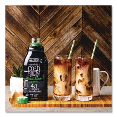 Cold Brew Coffee Concentrate, Decaf Black, 32 Oz Bottle