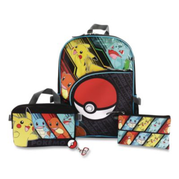 Pokemon Kids 5-Piece Backpack Set, Multicolor