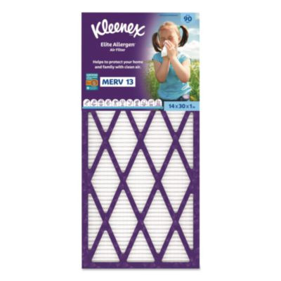 Elite Allergen Air Filter, Merv 13, 14 x 30, 6/Carton