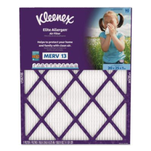 Elite Allergen Air Filter, Merv 13, 20 x 25, 6/Carton
