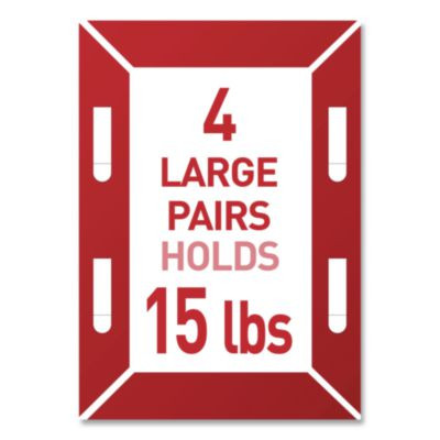 Damage-Free Hanging Picture Hanging Strip Pairs, (16) Large (0.75" x 3.65"), (12) Medium (0.63" x 2.75"), White, 28/Pack