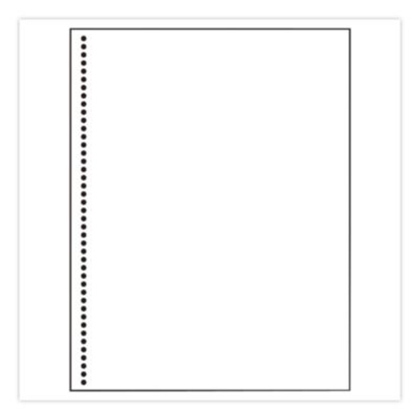 Punched Paper, 92 Bright, Side: 44-Hole (4:1 Spiral), 20 Lb Bond Weight, 8.5 x 11, White, 500/Ream, 5 Reams/Carton