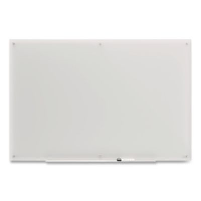 Tempered Glass Dry Erase Board, Frosted, 6 Ft x 4 Ft, White Surface