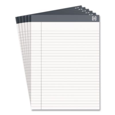 Notepads, Wide/Legal Rule, (50) White 8.5 x 11 Sheets, 6/Pack