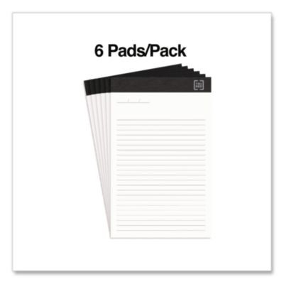 Notepads, Narrow Rule, (50) White 5" x 8" Sheets, 6/Pack