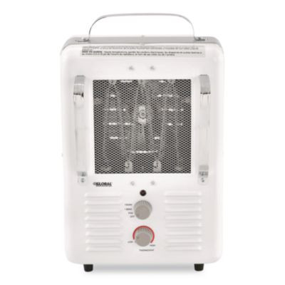 Portable Milkhouse Style Electric Heater, 1,500 W, 8 x 10.25 x 15.75, White
