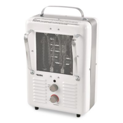 Portable Milkhouse Style Electric Heater, 1,500 W, 8 x 10.25 x 15.75, White